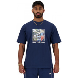 tekstylia Męskie T-shirty i Koszulki polo New Balance Hoops graphic t-shirt Niebieski