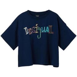 tekstylia Dziewczynka T-shirty z krótkim rękawem Desigual  Niebieski