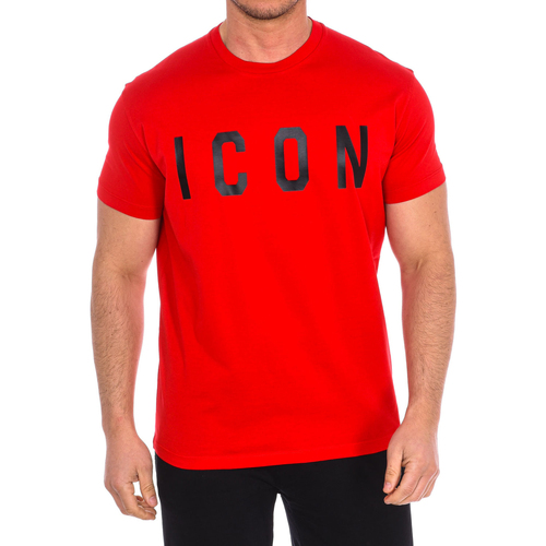 tekstylia Męskie T-shirty z krótkim rękawem Dsquared S74GD0601-S22427-987X Czerwony
