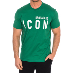 tekstylia Męskie T-shirty z krótkim rękawem Dsquared S79GC0001-S23009-658 Zielony