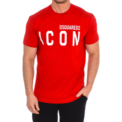 tekstylia Męskie T-shirty z krótkim rękawem Dsquared S79GC0001-S23009-307 Czerwony