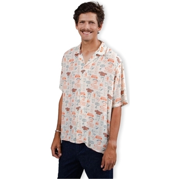 Brava Fabrics Buffet Aloha Shirt - Sand Biały