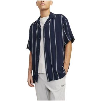 tekstylia Męskie Koszule z długim rękawem Jack & Jones  Niebieski