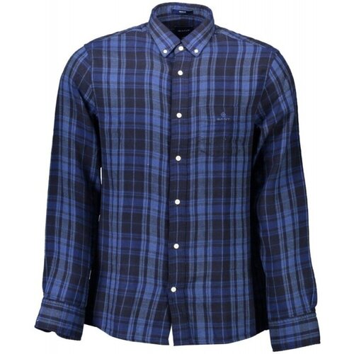 tekstylia Męskie Koszule z długim rękawem Gant 20033017520 Niebieski