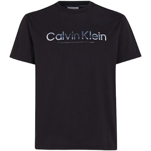 tekstylia Męskie Koszulki polo z długim rękawem Calvin Klein Jeans K10K112497 Czarny