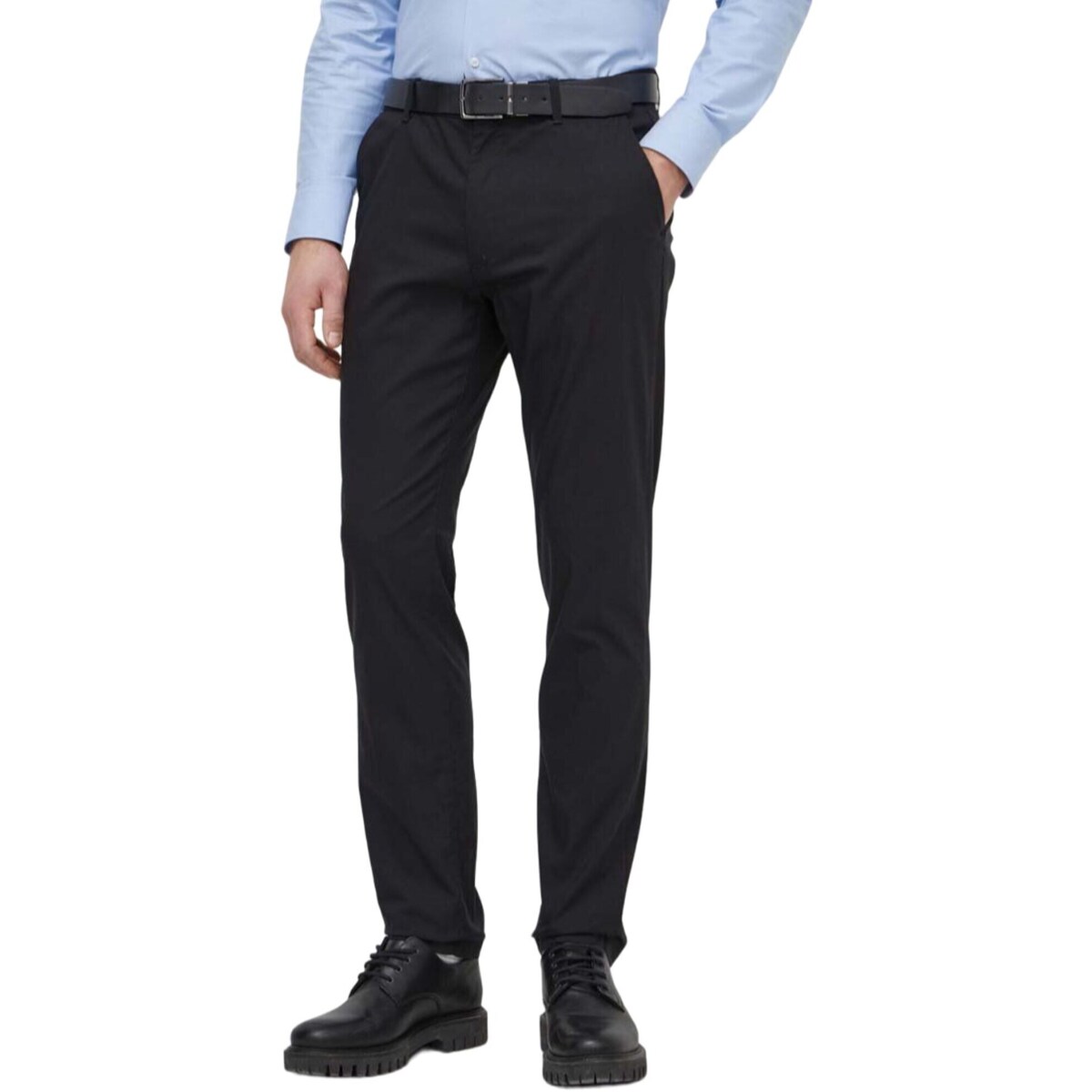tekstylia Męskie Spodnie z pięcioma kieszeniami Calvin Klein Jeans K10K112816 Czarny