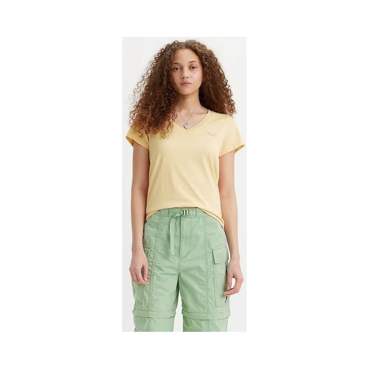 tekstylia Damskie T-shirty i Koszulki polo Levi's 85341 0075 PERFECT VNECK Żółty