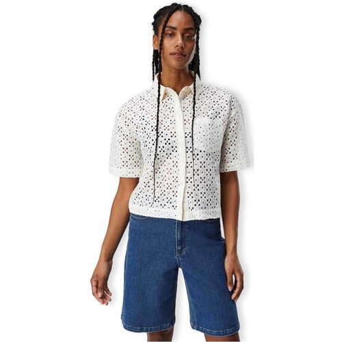 tekstylia Damskie Topy / Bluzki Object Emilia Shirt S/S - Sands Beżowy