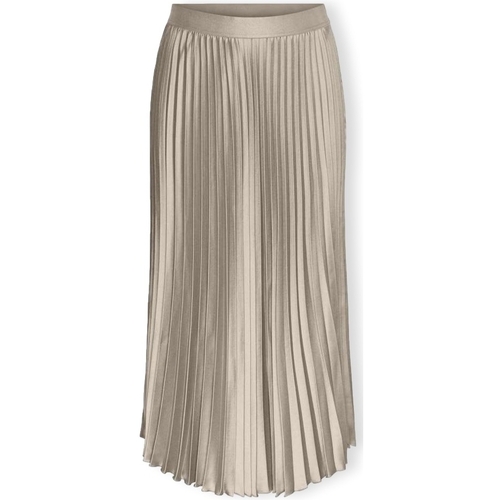 tekstylia Damskie Spódnice Y.a.s YAS Noos Celine Skirt - Whitecap Gray Beżowy