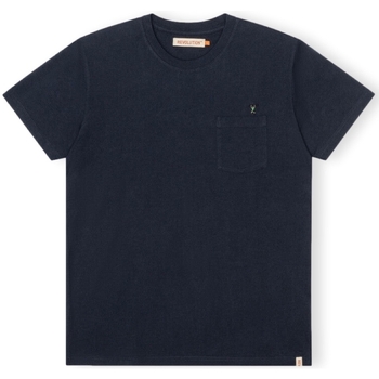 tekstylia Męskie T-shirty i Koszulki polo Revolution T-Shirt Regular 1341 WEI - Navy Niebieski