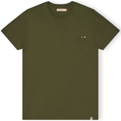 tekstylia Męskie T-shirty i Koszulki polo Revolution T-Shirt Regular 1365 SLE - Army Zielony