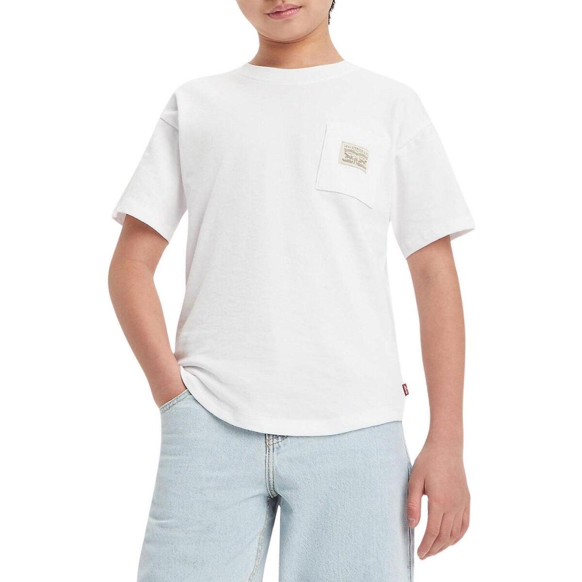 tekstylia Chłopiec T-shirty z krótkim rękawem Levi's  Biały