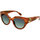 Zegarki & Biżuteria  Damskie okulary przeciwsłoneczne Gucci Occhiali da Sole  GG1408S 004 Brązowy