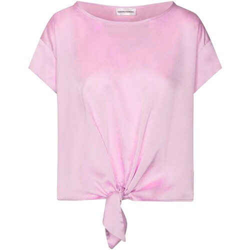 tekstylia Damskie Koszulki polo z długim rękawem Sandro Ferrone S7XBDMAME Różowy