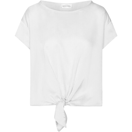 tekstylia Damskie Koszulki polo z długim rękawem Sandro Ferrone S7XBDMAME Biały