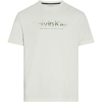 tekstylia Męskie Koszulki polo z długim rękawem Calvin Klein Jeans K10K112497 Biały