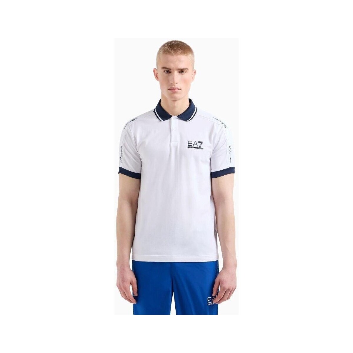 tekstylia Męskie T-shirty z krótkim rękawem Emporio Armani EA7 3DPF20 PJ03Z Biały