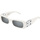 Zegarki & Biżuteria  okulary przeciwsłoneczne Balenciaga Occhiali da Sole  BB0096S 020 Biały