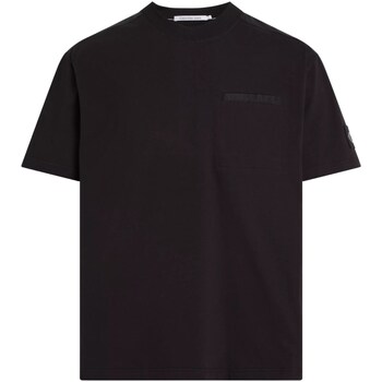 tekstylia Męskie Koszulki polo z długim rękawem Calvin Klein Jeans J30J325215 Czarny