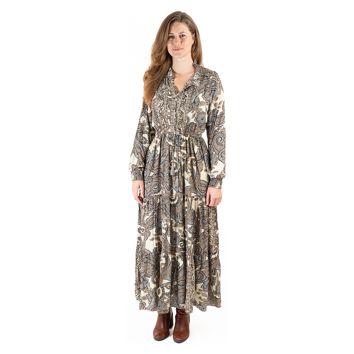tekstylia Damskie Sukienki długie Isla Bonita By Sigris Długa Sukienka Midi Szary