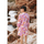 tekstylia Damskie Sukienki Isla Bonita By Sigris Kurta Różowy