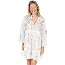 tekstylia Damskie Sukienki krótkie Isla Bonita By Sigris Krótka Sukienka Biały
