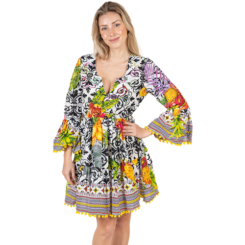 tekstylia Damskie Sukienki Isla Bonita By Sigris Sukienka Wielokolorowy