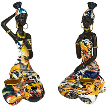 Dom Statuetki i figurki  Signes Grimalt Figura Afrykańska Kobieta 2 Uni. Brązowy
