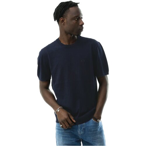 tekstylia Męskie T-shirty z krótkim rękawem EAX 8NZM5C ZM3JZ Niebieski