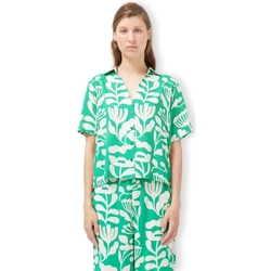 tekstylia Damskie Topy / Bluzki Compania Fantastica COMPAÑIA FANTÁSTICA Shirt 43008 - Flowers Zielony