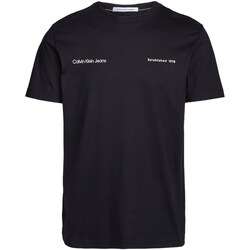 tekstylia Męskie Koszulki polo z długim rękawem Calvin Klein Jeans J30J325489 Czarny