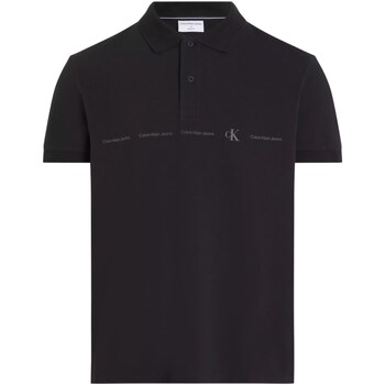 tekstylia Męskie Koszulki polo z długim rękawem Calvin Klein Jeans J30J325432 Czarny