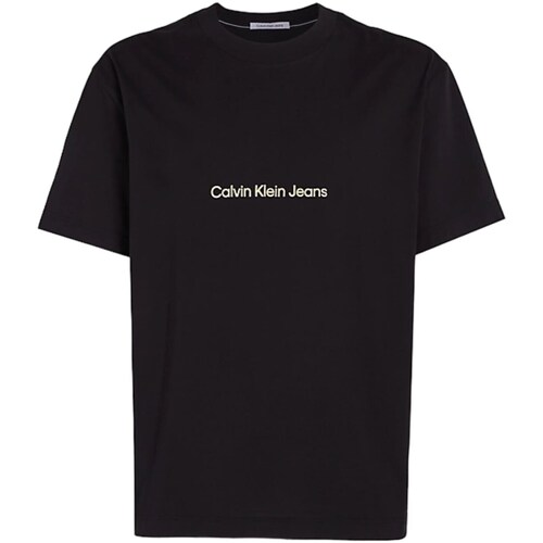 tekstylia Męskie Koszulki polo z długim rękawem Calvin Klein Jeans J30J325492 Czarny