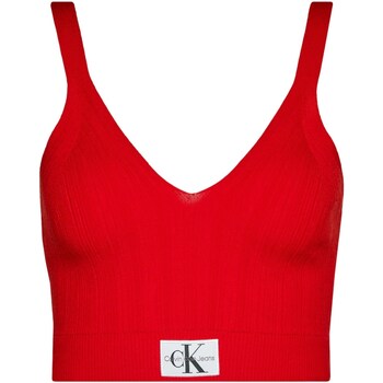 tekstylia Damskie Topy / Bluzki Calvin Klein Jeans J20J223152 Czerwony