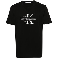 tekstylia Męskie Koszulki polo z długim rękawem Calvin Klein Jeans J30J325190 Czarny