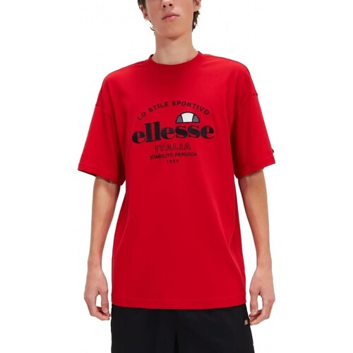 tekstylia Męskie T-shirty z krótkim rękawem Ellesse  Czerwony