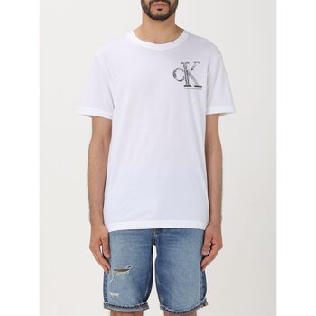 tekstylia Męskie T-shirty i Koszulki polo Calvin Klein Jeans J30J325498 YAF Biały