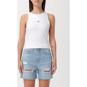 tekstylia Damskie Topy / Bluzki Calvin Klein Jeans J20J223107 YAF Biały