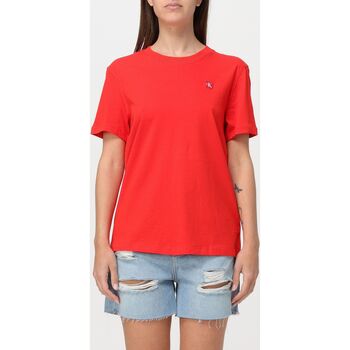 tekstylia Damskie T-shirty i Koszulki polo Calvin Klein Jeans J20J223226 XA7 Czerwony