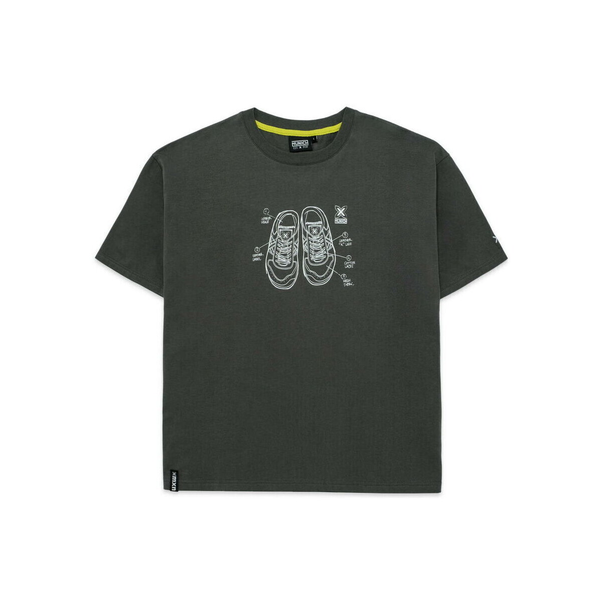 tekstylia Męskie T-shirty z krótkim rękawem Munich T-shirt sneakers Szary
