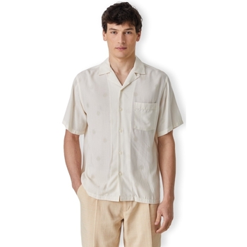 tekstylia Męskie Koszule z długim rękawem Portuguese Flannel Modal Dots Shirt - White Biały