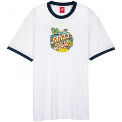 tekstylia Męskie T-shirty i Koszulki polo Santa Cruz Aloha dot front ringer Biały
