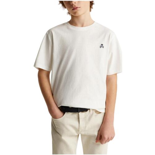 tekstylia Chłopiec T-shirty z krótkim rękawem Scalpers  Biały