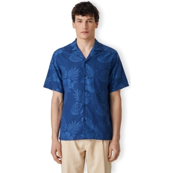 tekstylia Męskie Koszule z długim rękawem Portuguese Flannel Island Jaquard Flowers Shirt - Blue Niebieski