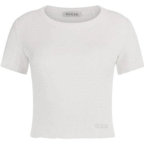tekstylia Damskie T-shirty i Koszulki polo Guess W3GP34 KBQI0 Biały
