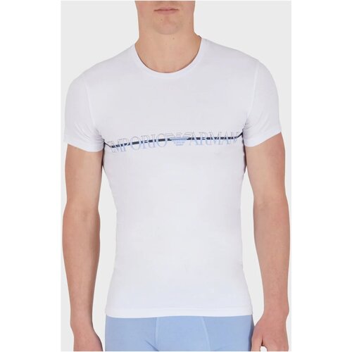 tekstylia Męskie T-shirty z krótkim rękawem Emporio Armani 111035 4R729 Biały