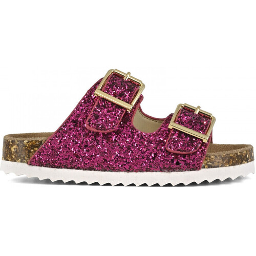 Buty Dziewczynka Sandały Colors of California Glitter sandal 2 buckles Różowy