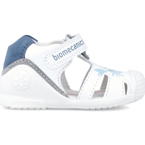 Buty Dziecko Sandały Biomecanics Kids Sandals 242123-A - White Niebieski