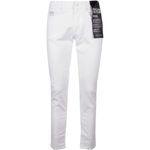 tekstylia Męskie Jeansy straight leg Versace Jeans Couture 76GAB5D0-CEW01 Biały