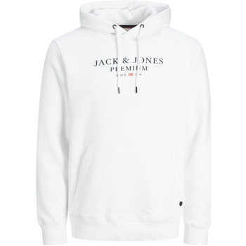 tekstylia Męskie Swetry Jack & Jones Archie Sweat Hood Biały